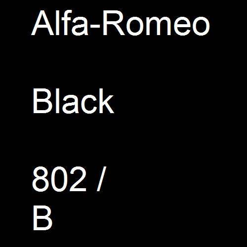 Alfa-Romeo, Black, 802 / B.